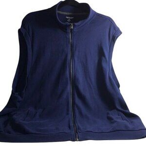 Roundtree & Yorke Mens Vest Full Zip Pockets Navy Size XXL